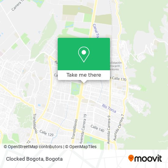 Clocked Bogota map