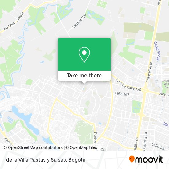 de la Villa Pastas y Salsas map