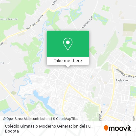 Colegio Gimnasio Moderno Generacion del Fu map