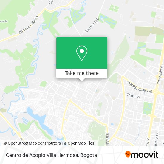 Mapa de Centro de Acopio Villa Hermosa