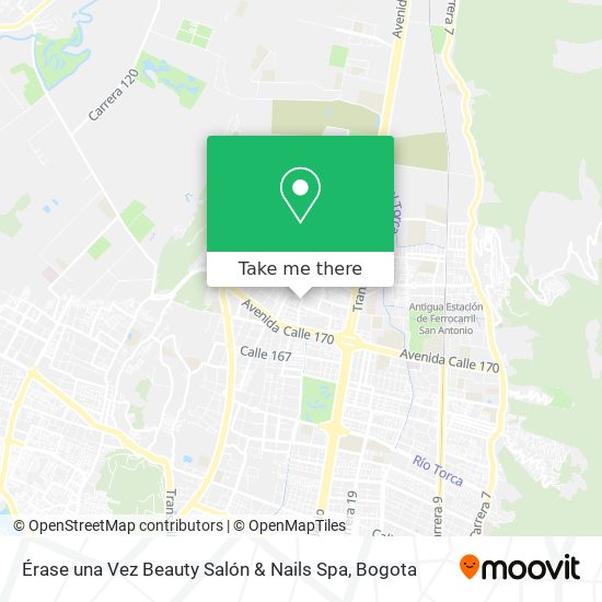 Mapa de Érase una Vez Beauty Salón & Nails Spa