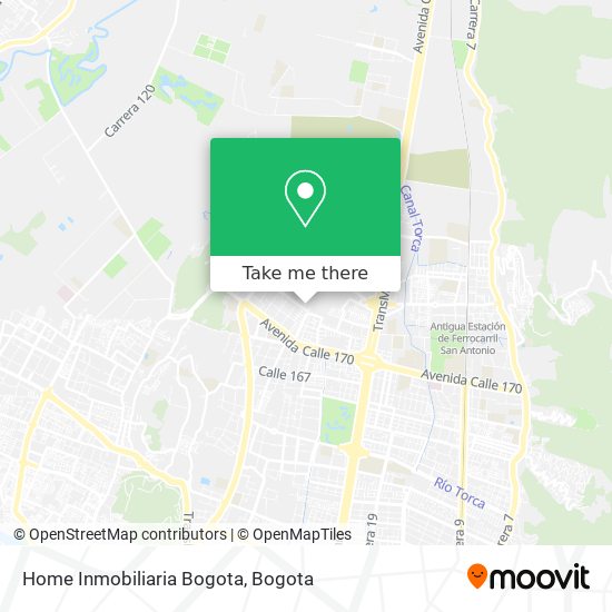 Mapa de Home Inmobiliaria Bogota