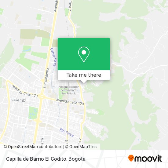 Mapa de Capilla de Barrio El Codito