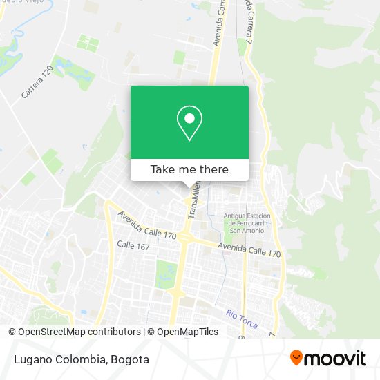 Mapa de Lugano Colombia