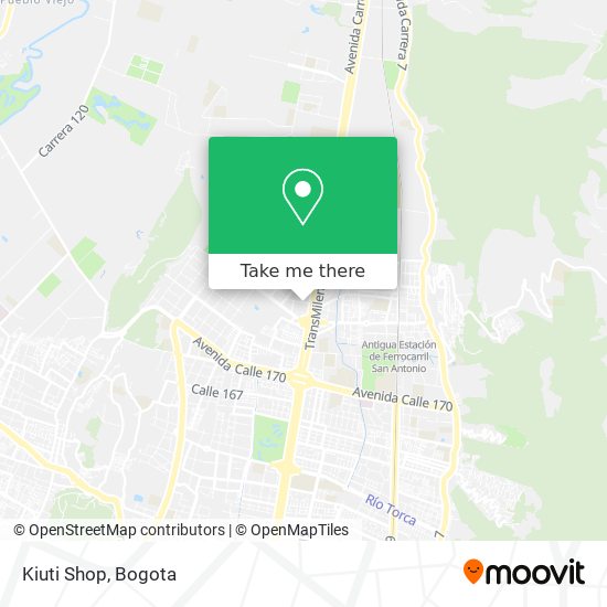 Kiuti Shop map