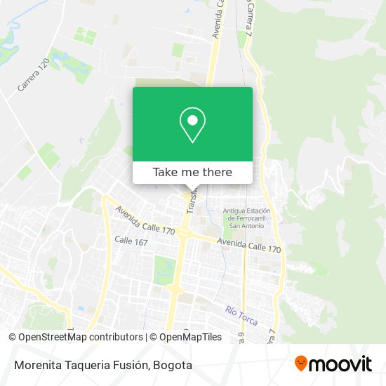 Mapa de Morenita Taqueria Fusión