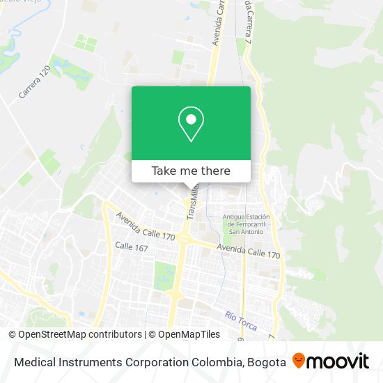 Medical Instruments Corporation Colombia map
