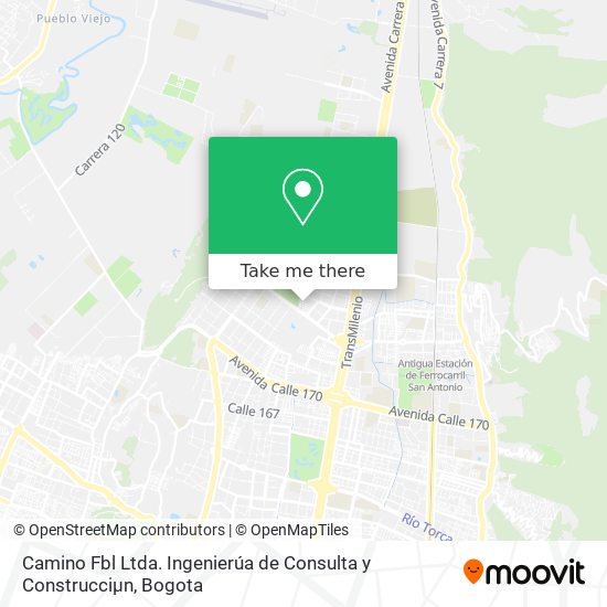 Camino Fbl Ltda. Ingenierúa de Consulta y Construcciµn map