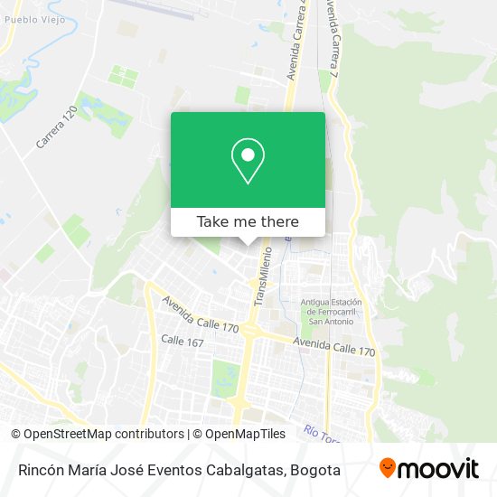 Rincón María José Eventos Cabalgatas map