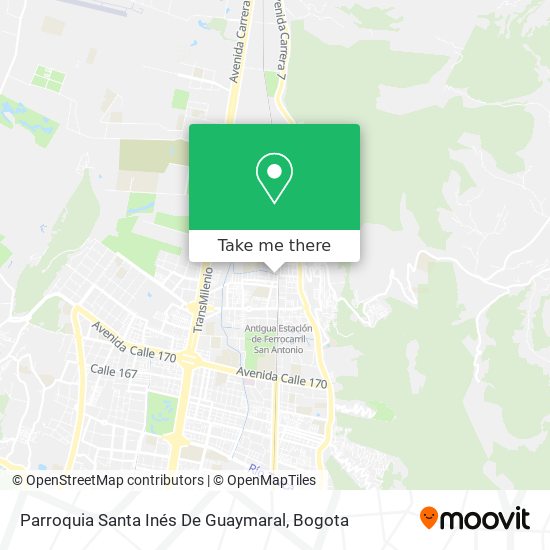 Mapa de Parroquia Santa Inés De Guaymaral