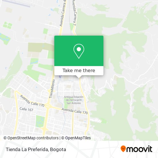 Mapa de Tienda La Preferida