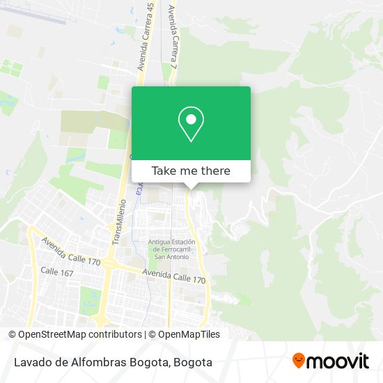Lavado de Alfombras Bogota map