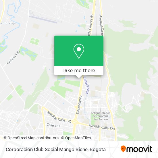 Corporación Club Social Mango Biche map