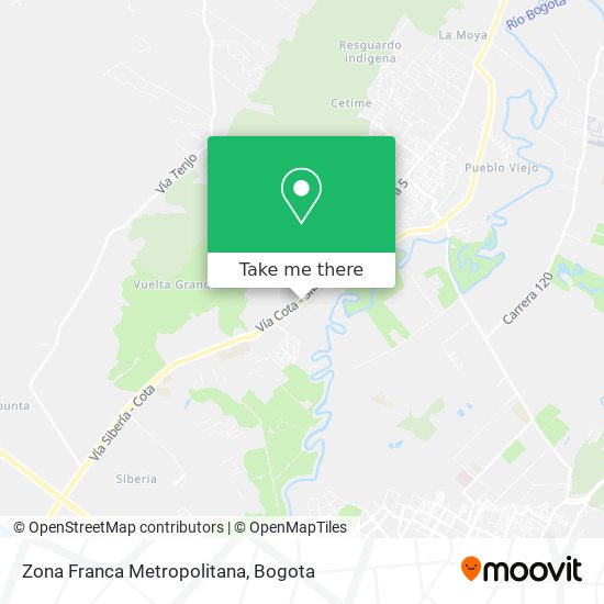 Mapa de Zona Franca Metropolitana
