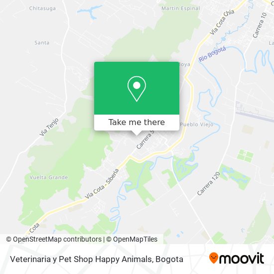 Veterinaria y Pet Shop Happy Animals map