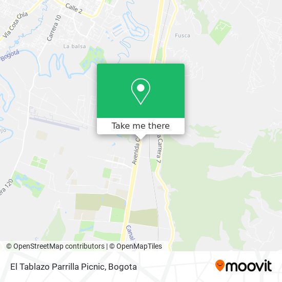 El Tablazo Parrilla Picnic map