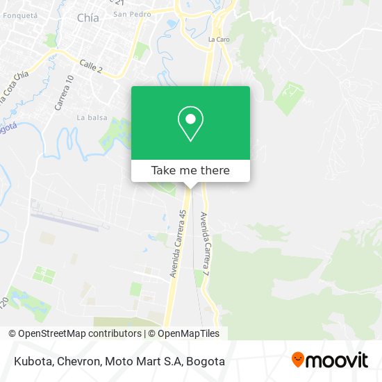 Kubota, Chevron, Moto Mart S.A map