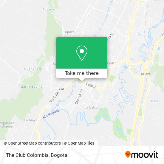 The Club Colombia map