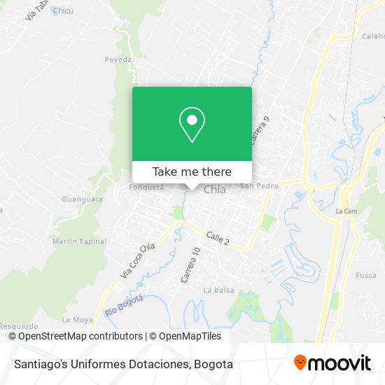 Santiago's Uniformes Dotaciones map