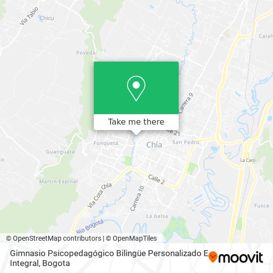 Mapa de Gimnasio Psicopedagógico Bilingüe Personalizado E Integral