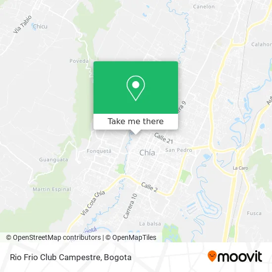 Rio Frio Club Campestre map