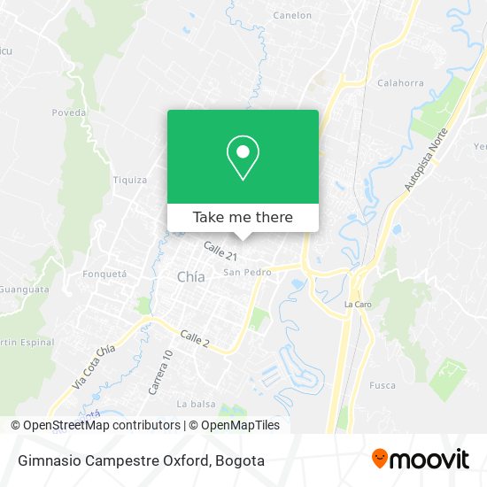 Mapa de Gimnasio Campestre Oxford