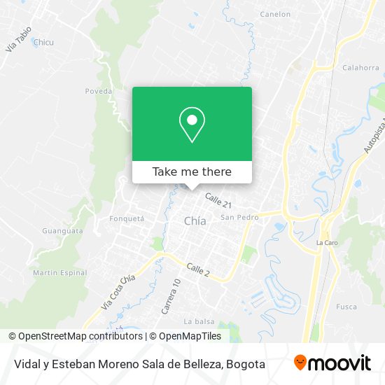 Vidal y Esteban Moreno Sala de Belleza map