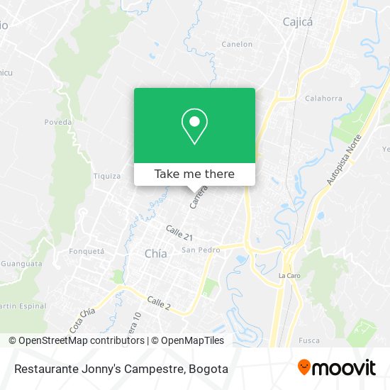 Mapa de Restaurante Jonny's Campestre