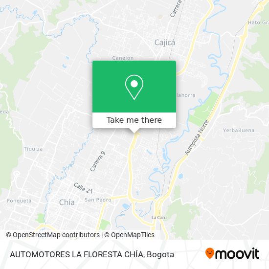 AUTOMOTORES LA FLORESTA CHÍA map