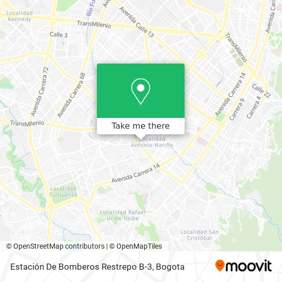 Estación De Bomberos Restrepo B-3 map
