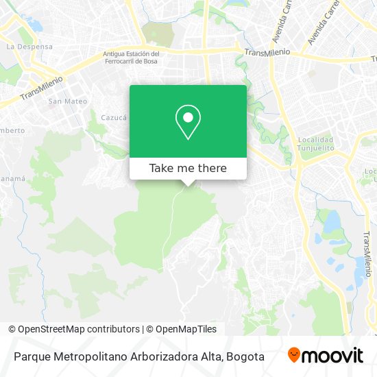 Parque Metropolitano Arborizadora Alta map