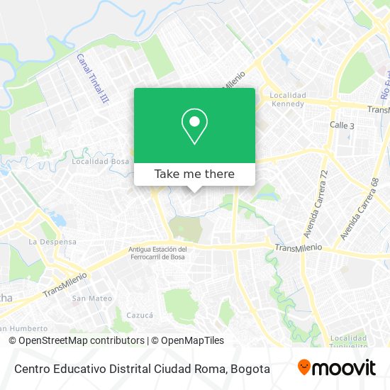 Mapa de Centro Educativo Distrital Ciudad Roma