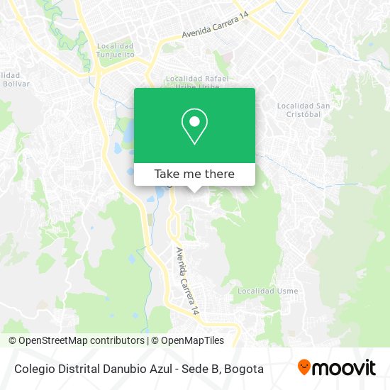 Mapa de Colegio Distrital Danubio Azul - Sede B