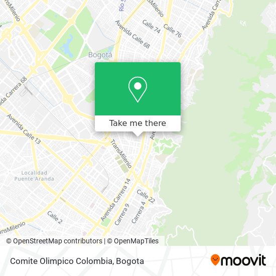 Mapa de Comite Olimpico Colombia