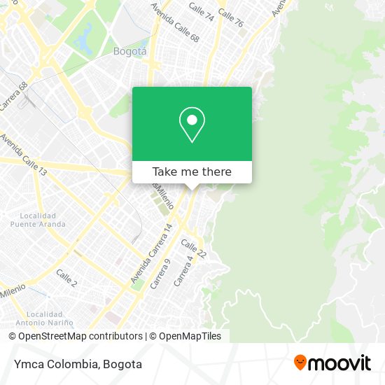 Ymca Colombia map