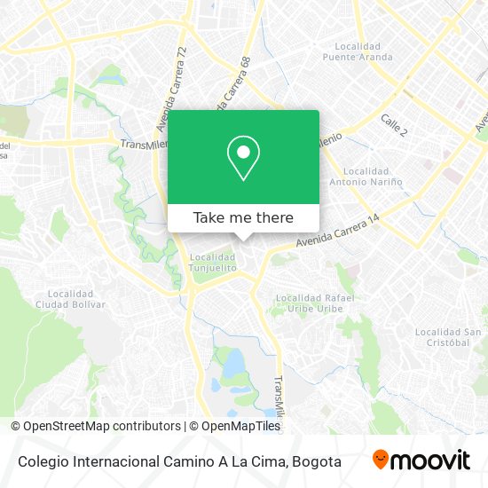 Mapa de Colegio Internacional Camino A La Cima