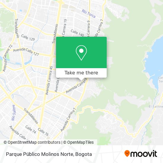 Parque Público Molinos Norte map