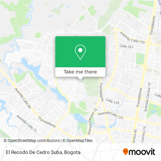 El Recodo De Cedro Suba map