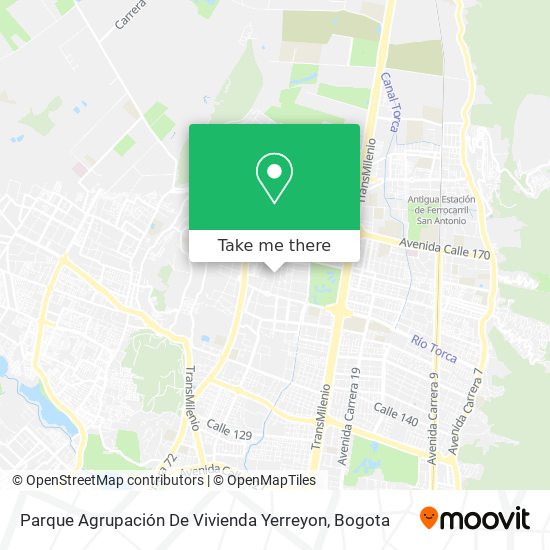Parque Agrupación De Vivienda Yerreyon map