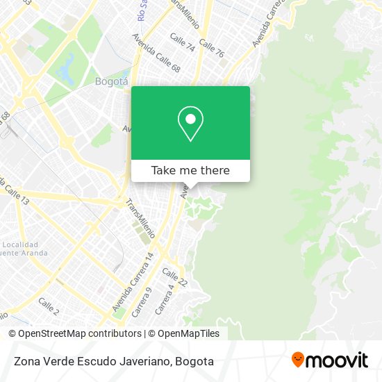 Zona Verde Escudo Javeriano map