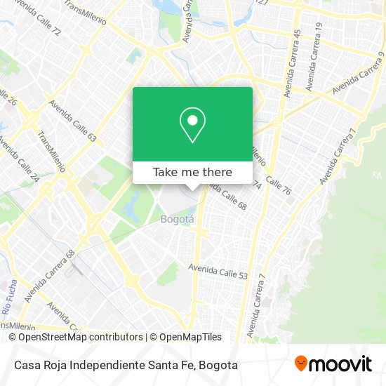 Casa Roja Independiente Santa Fe map