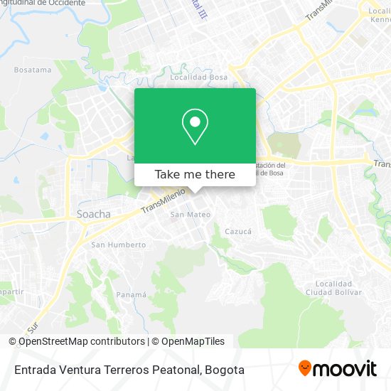 Entrada Ventura Terreros Peatonal map