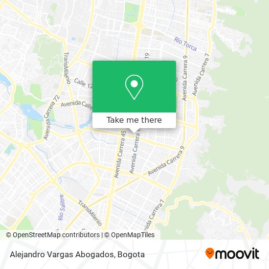 Mapa de Alejandro Vargas Abogados