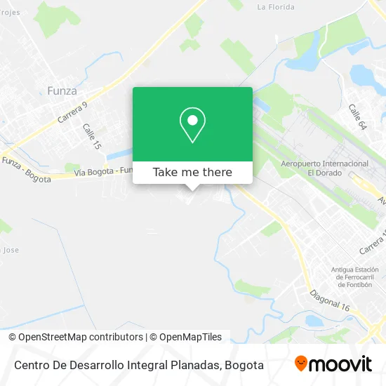Mapa de Centro De Desarrollo Integral Planadas