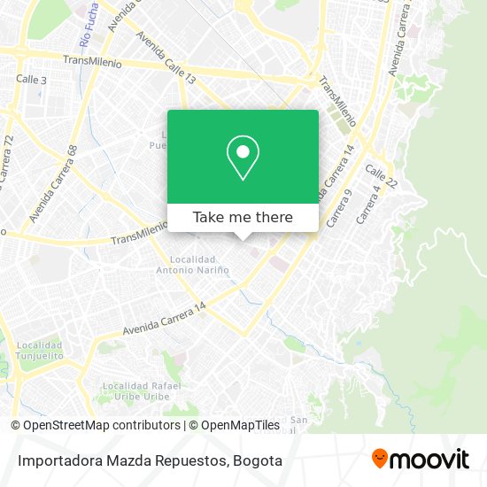 Importadora Mazda Repuestos map