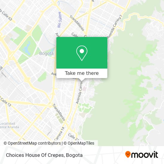 Mapa de Choices House Of Crepes