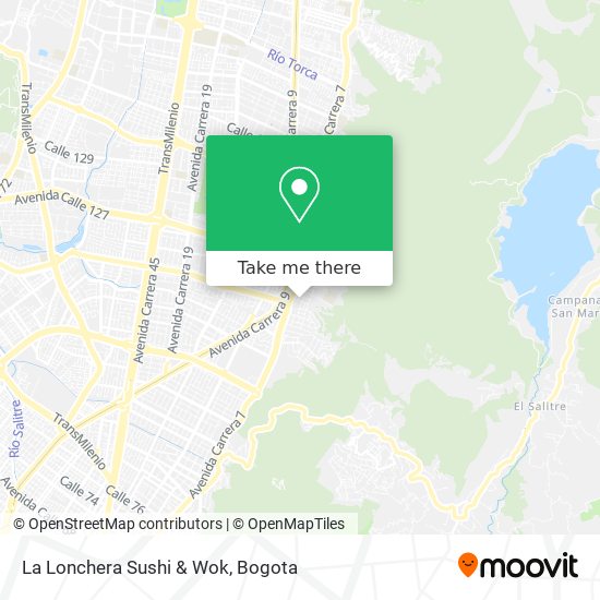Mapa de La Lonchera Sushi & Wok