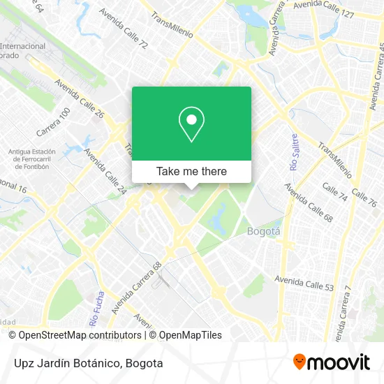 Upz Jardín Botánico map