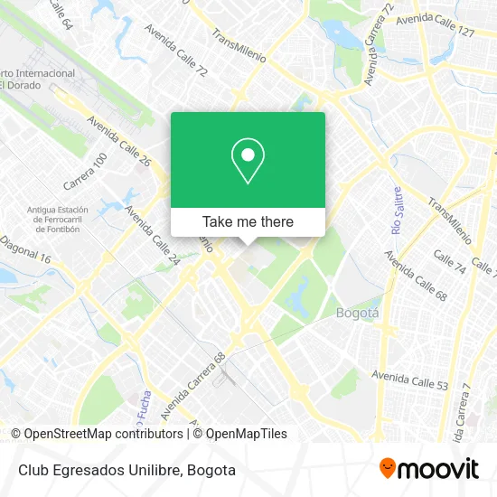 Club Egresados Unilibre map