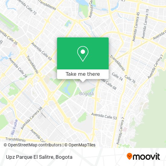Mapa de Upz Parque El Salitre